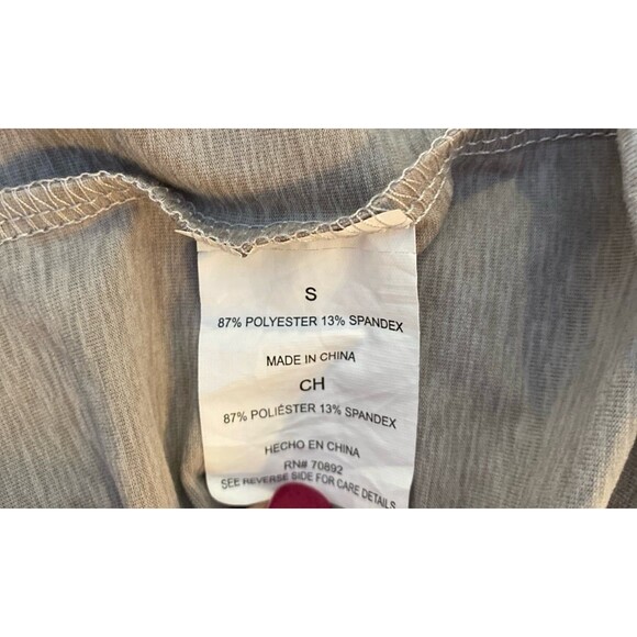 Apana T Shirt Size Small Criss Cross Corset Look Back Hi Low Hem Ragan Sleeves - Picture 7 of 10